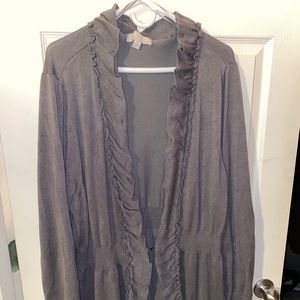 Dark gray sweater cardigan